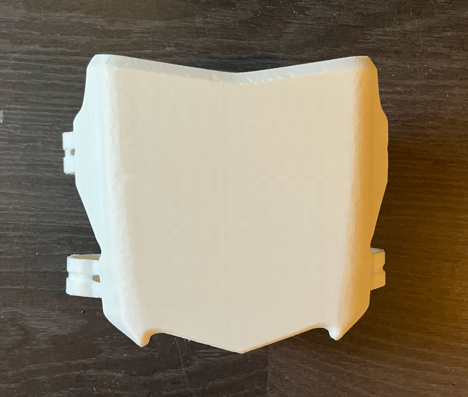 White 3D Printed Motocutz Style Plate