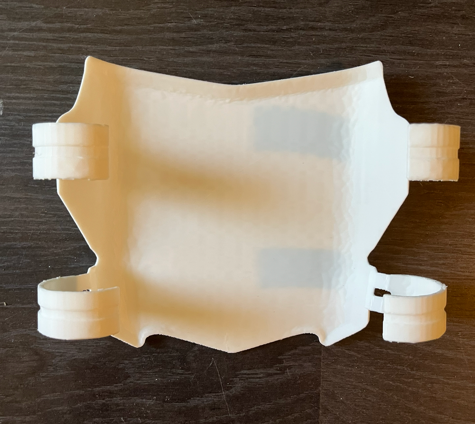 White 3D Printed Motocutz Style Plate